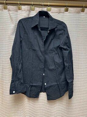 Light Black Button-Down Shirt